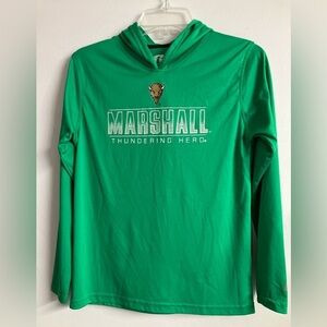Marshall University “Thundering Herd” Kid’s Hoodie, Large (10-12), Green/White